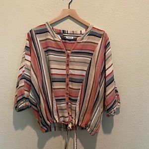 *Final Price* Westport striped blouse 3/4 sleeves